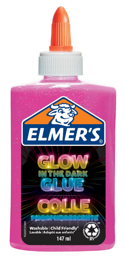 Lepidlo ELMER'S Glow in Dark 147 ml - růžové