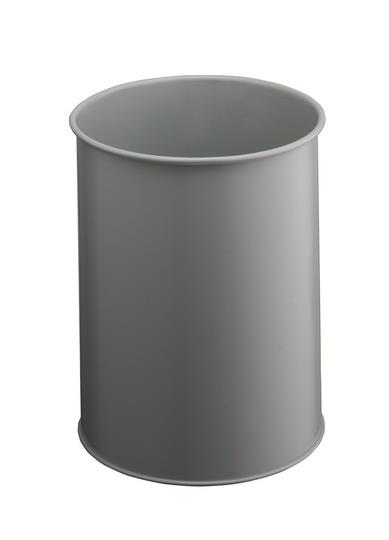 DURABLE Odpadkový koš kovový kulatý 15 P/30, šedý