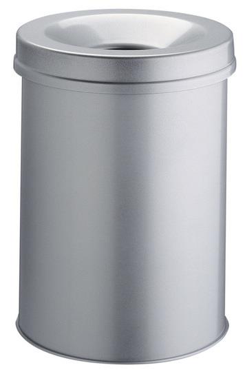 DURABLE Odpadkový koš SAFE kulatý 15 stříbrný